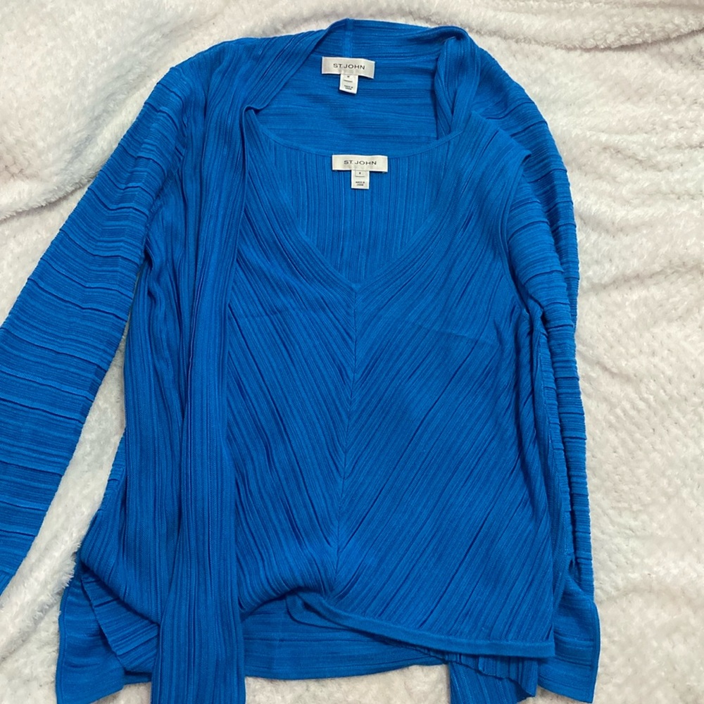 womens blouse and cardigan set